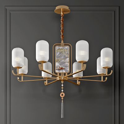 新中式轻奢多头吊灯