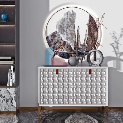 新中式边柜,摆件