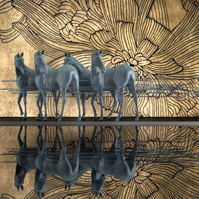 新中式石头马雕塑