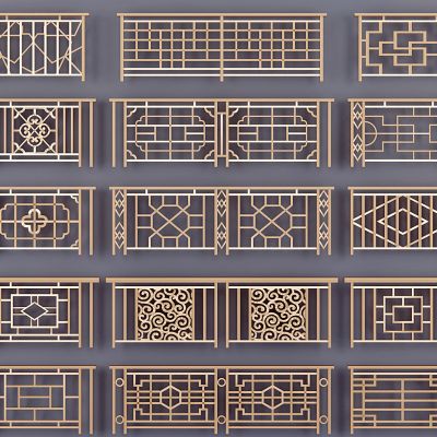 新中式金属栏杆护栏扶手