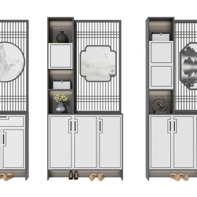 新中式隔断鞋柜