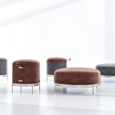 现代绒布凳子坐凳