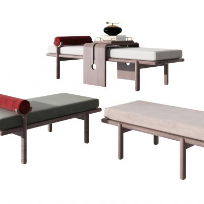 新中式沙发凳脚踏，书籍，饰品摆件