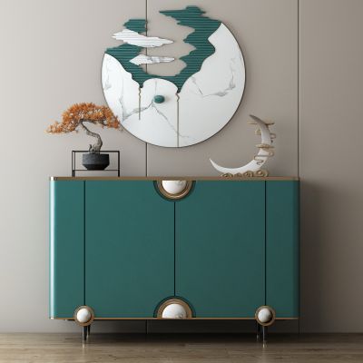 新中式轻奢端景柜