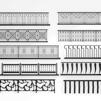 欧式铁艺楼梯栏杆护栏