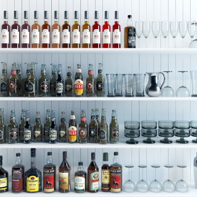 现代酒水酒具组合