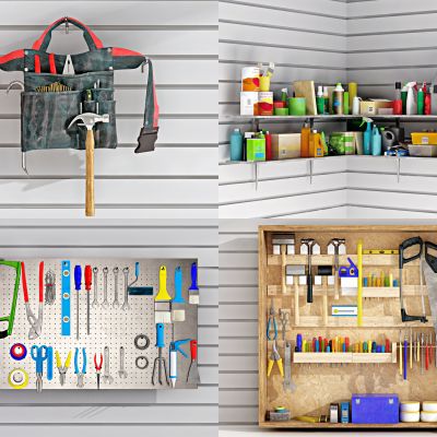 现代锯子扳手，锤子，五金工具箱