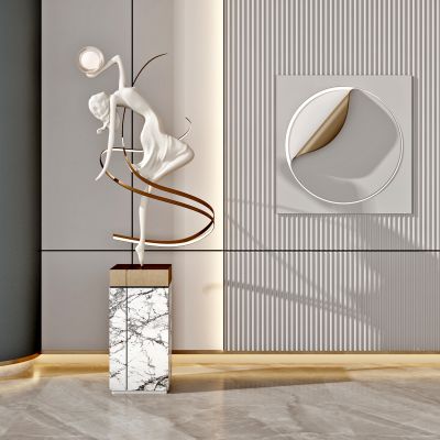 现代舞蹈人物雕塑，雕像摆台