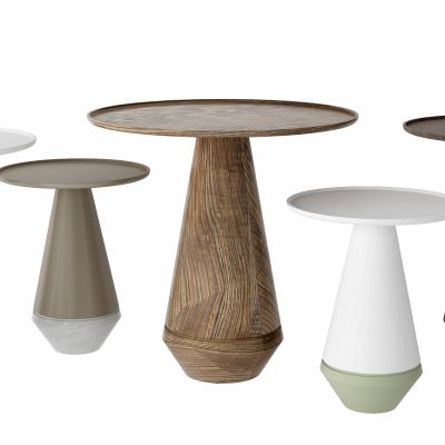 北欧简约圆形边几