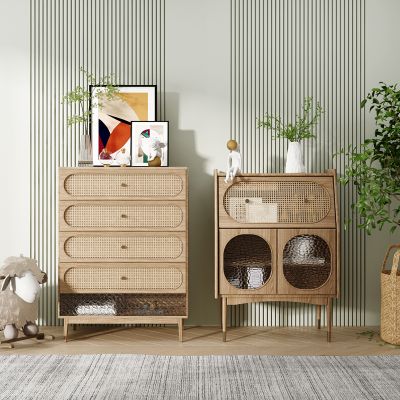 北欧日式自然风斗柜