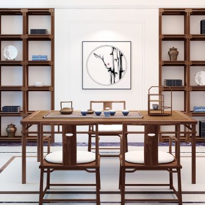 新中式茶桌椅组合