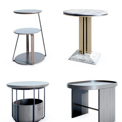 现代简约圆几，边几，灯几组合