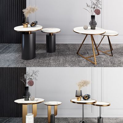 现代轻奢圆几角