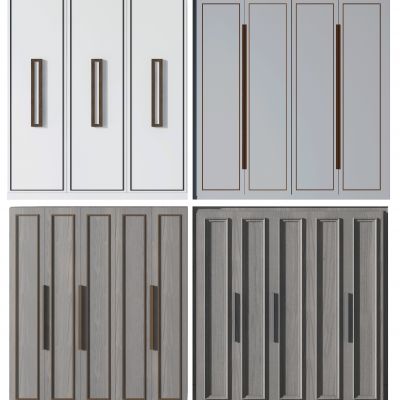 现代平开门衣柜,