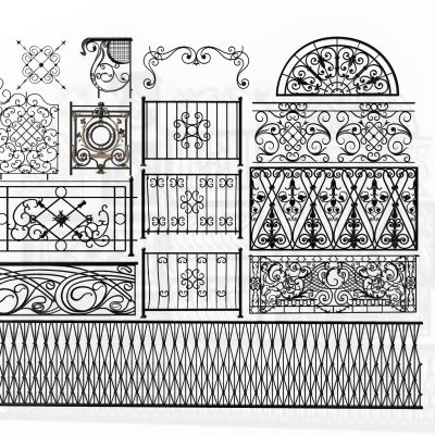 欧式铁艺雕花栏杆