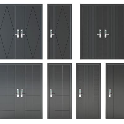 现代单开门双开门密码门，子母门