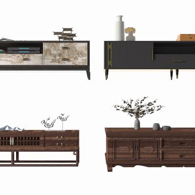 美式实木电视柜