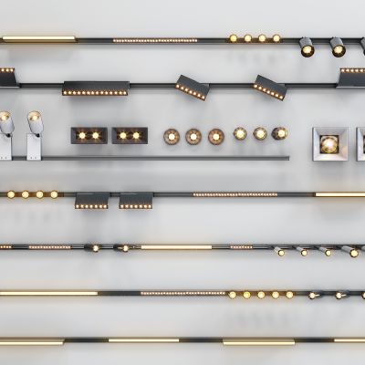 现代筒灯，射灯组合