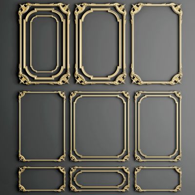 法式雕花线条，石膏线条，护墙板