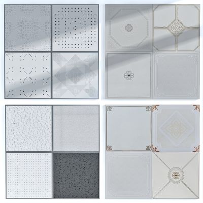 现代集成吊顶矿棉板铝扣板