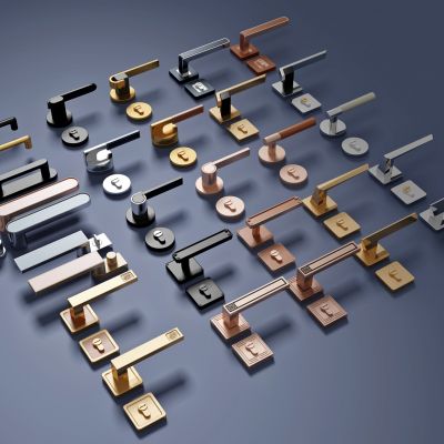 现代门把手，拉手组合