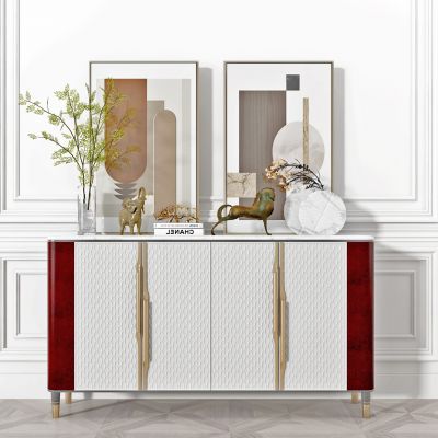 现代轻奢餐边柜,摆件