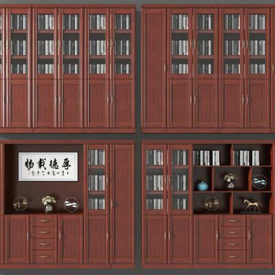 新中式实木文件柜,书柜