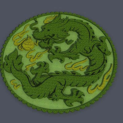 环岛中国龙环岛景观绿化雕塑