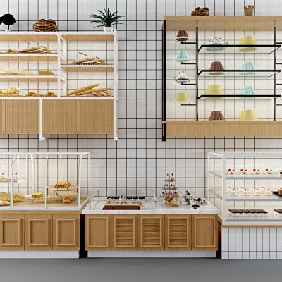 现代蛋糕面包糕点展柜