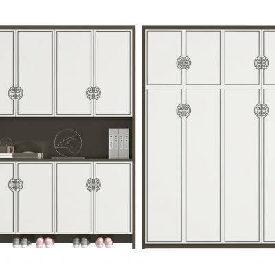 新中式烤漆鞋柜，衣柜