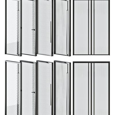 现代夹丝玻璃门，推拉门