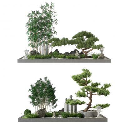 新中式庭院景观小品