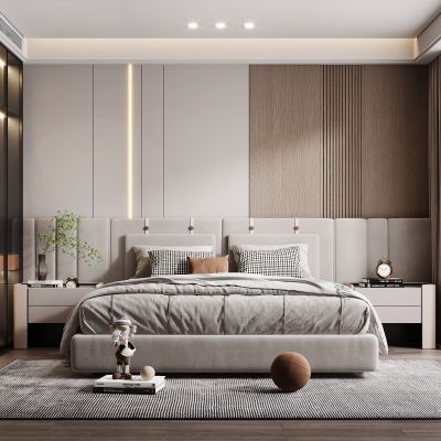 现代卧室，卧室