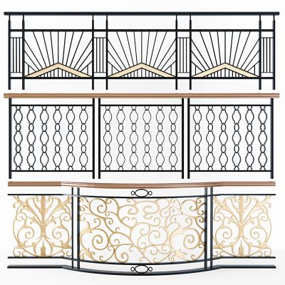 新中式铁艺栏杆护栏