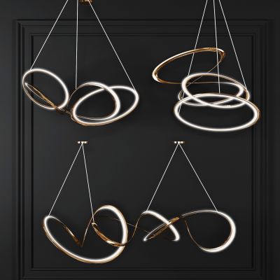 现代环形金属创意吊灯