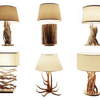 新中式自然风台灯