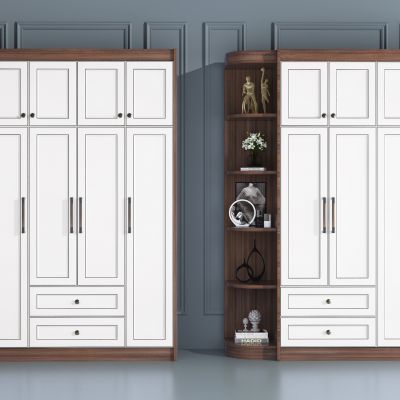 北欧多功能实木衣柜