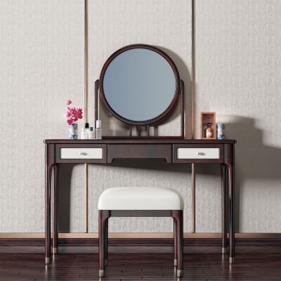 新中式实木梳妆台