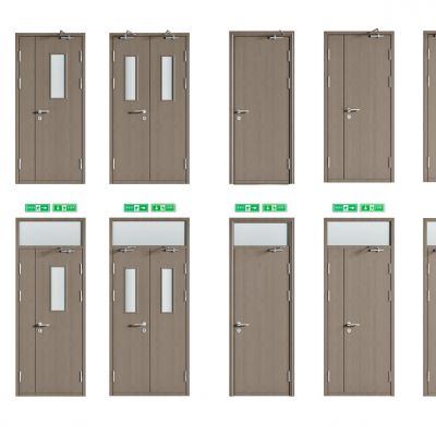 现代消防门，安全门，安全出口，应急照明灯