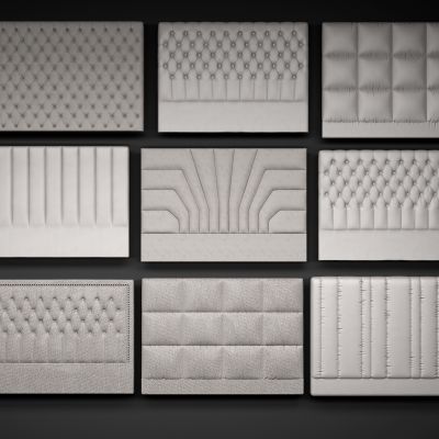 现代皮革软包床头背景