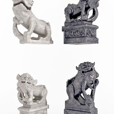 新中式石狮子，皮丘雕塑