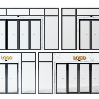 现代红外感应门玻璃门，自动门