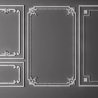法式雕花线条，石膏线条，护墙板