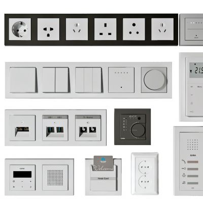 现代开关插座门禁卡插卡器