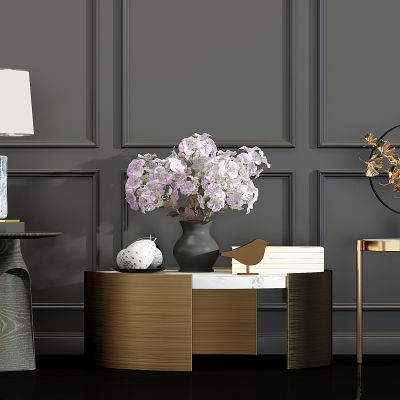 新中式金属茶几角几组合