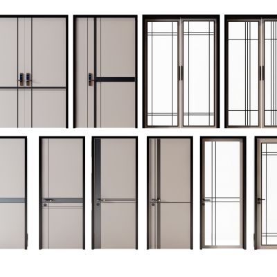 现代单开门厨卫门推拉门，玻璃门