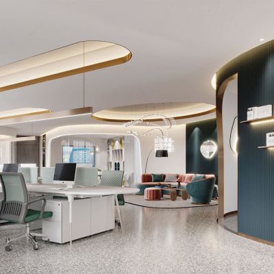 现代敞开式办公室