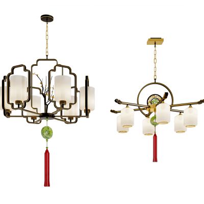 新中式仿古禅意铁艺吊灯