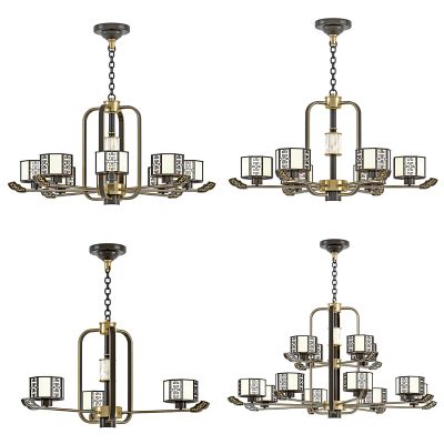 新中式轻奢金属铁艺吊灯