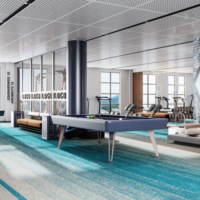现代台球室